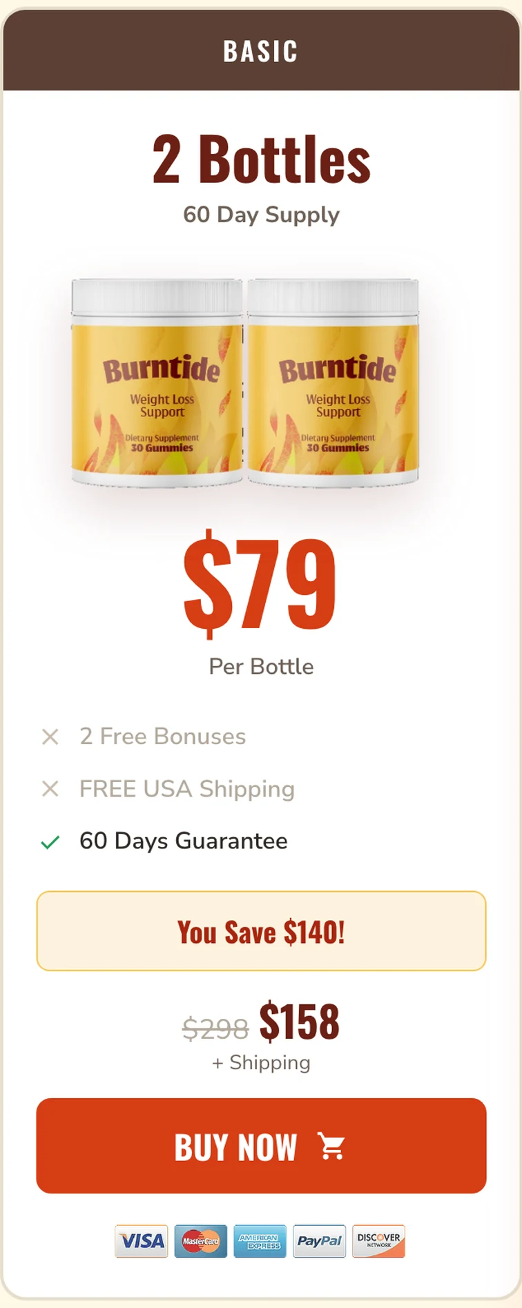 Burntide 2 bottles